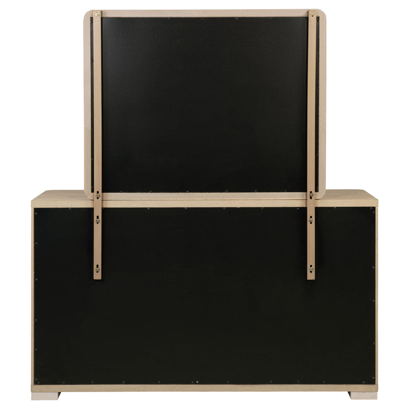 Ladera 6-drawer Bedroom Dresser and Mirror Light Elm