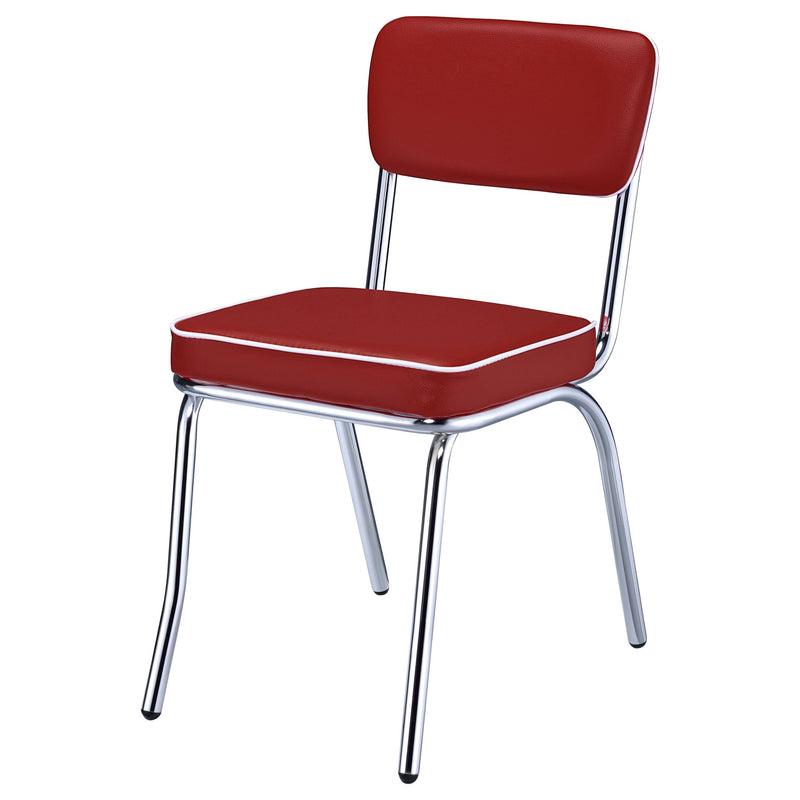 Retro Upholstered Dining Side Chair (Set of 2)