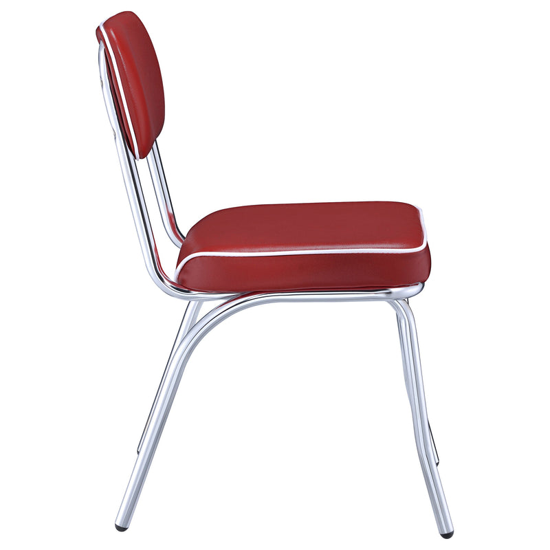 Retro Upholstered Dining Side Chair (Set of 2)