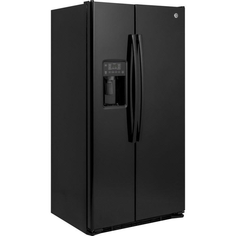 36-inch, 21.9 cu. ft. Counter-Depth Side-by-Side Refrigerator with Ice and Water (GZS22DGJBB)