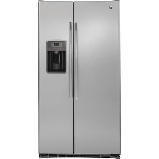 36-inch, 21.9 cu. ft. Counter-Depth Side-by-Side Refrigerator with Ice and Water Dispenser (GZS22DSJSS)