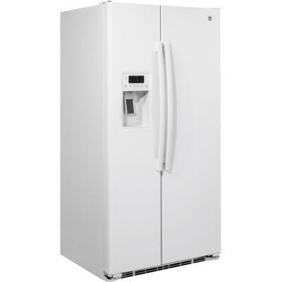 36-inch, 21.9 cu. ft. Counter-Depth Side-by-Side Refrigerator with Ice and Water (GZS22DGJWW)