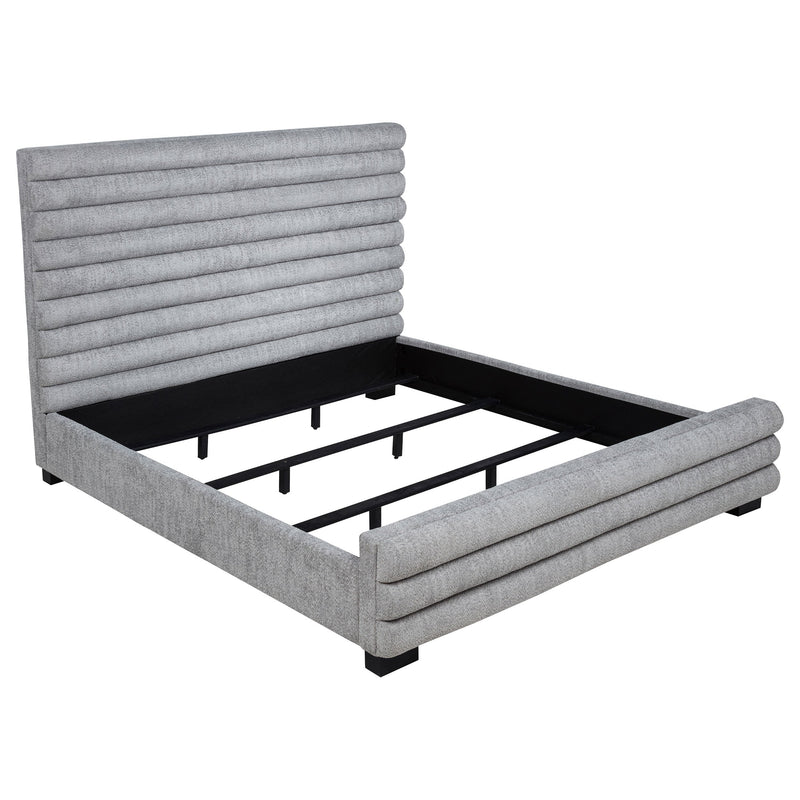 Patricia 58-inch Boucle Upholstered Bed Grey