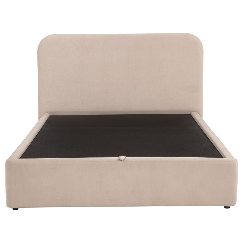 Anders Upholstered Storage Lift Platform Bed Beige