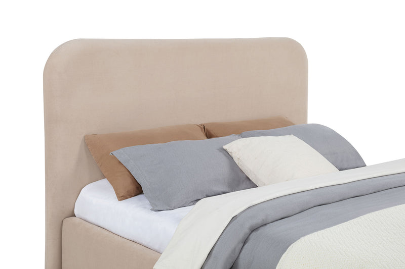 Anders Upholstered Storage Lift Platform Bed Beige
