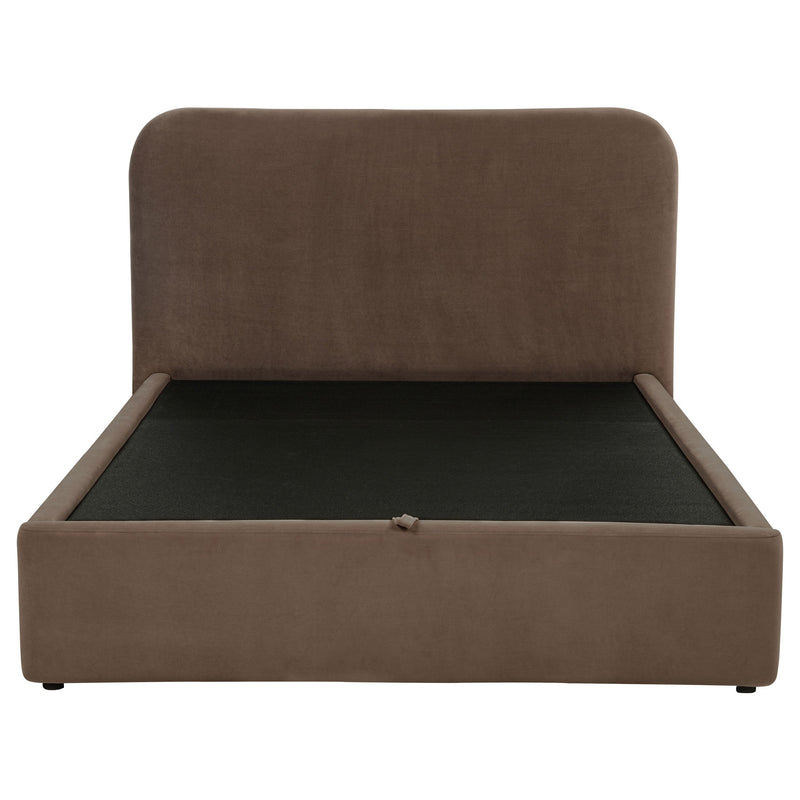 Anders Upholstered Storage Lift Platform Bed Beige