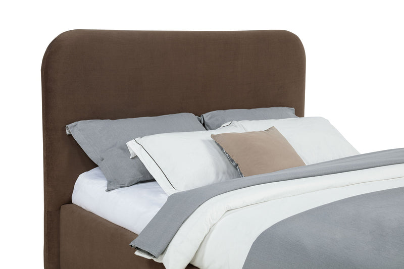 Anders Upholstered Storage Lift Platform Bed Beige