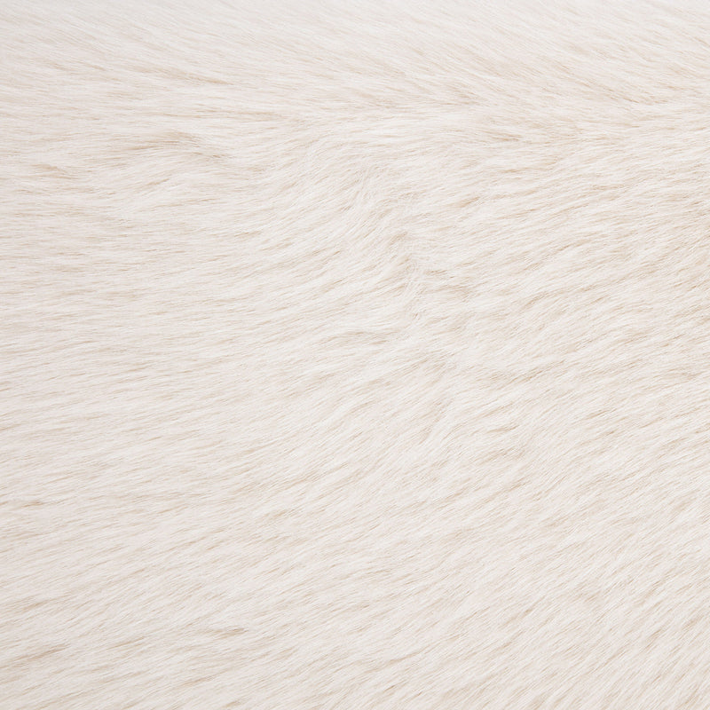 Rebecca Faux Fur Upholstered Bed Cream