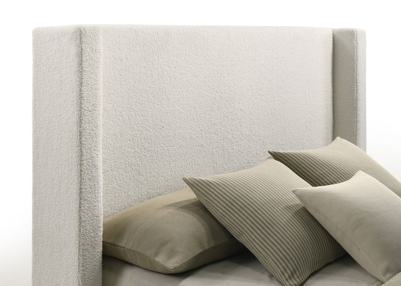 Alamosa Boucle Upholstered Wingback Bed