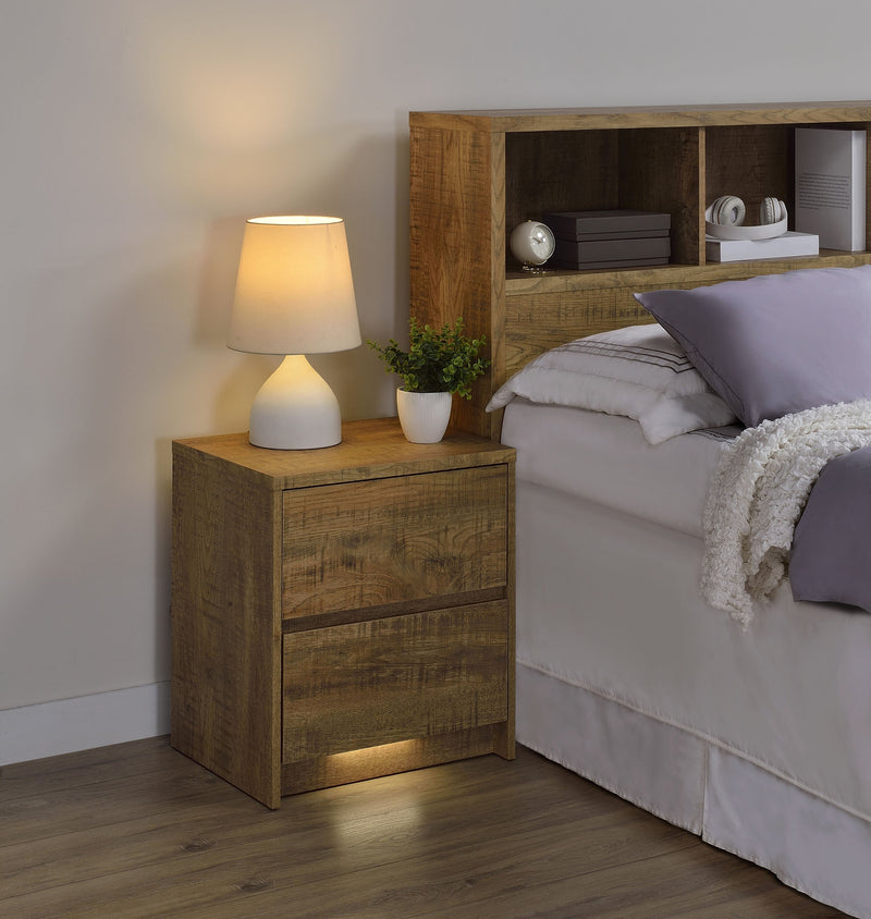 Westpark 2-drawer Nightstand LED s and USB