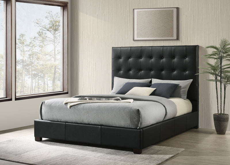 Medley Genuine Leather Panel Platform Bed