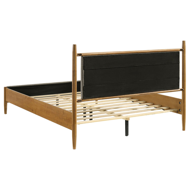 Mason 46-inch Panel Platform Bed Grey and Light Brown