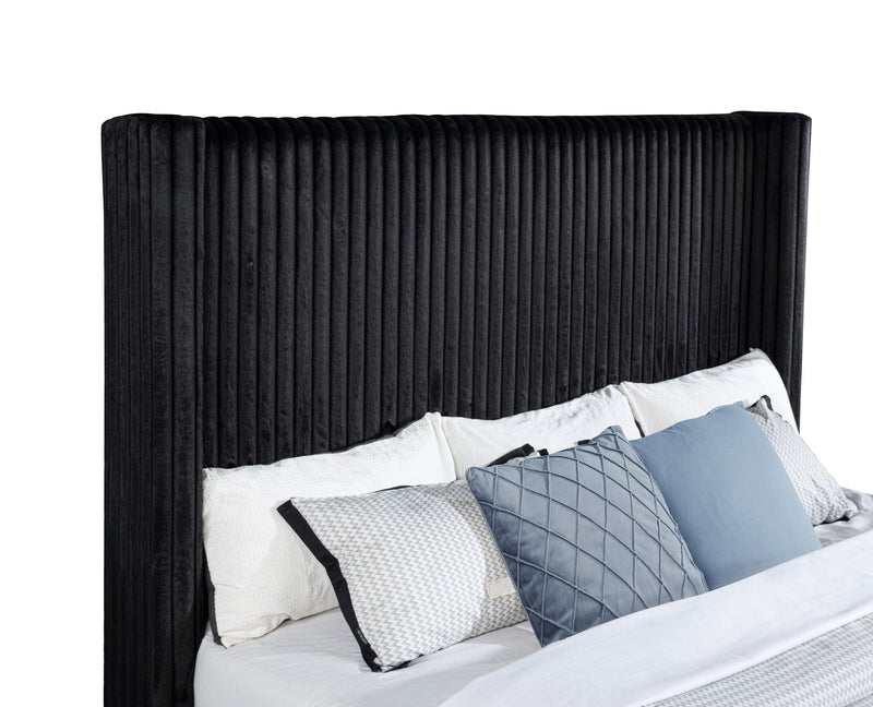 Centergrove Upholstered Wingback TV Bed