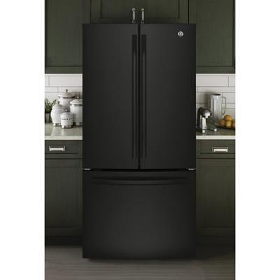 33-inch, 24.8 cu. ft. French 3-Door Refrigerator with Ice and Water (GNE25JGKBB)