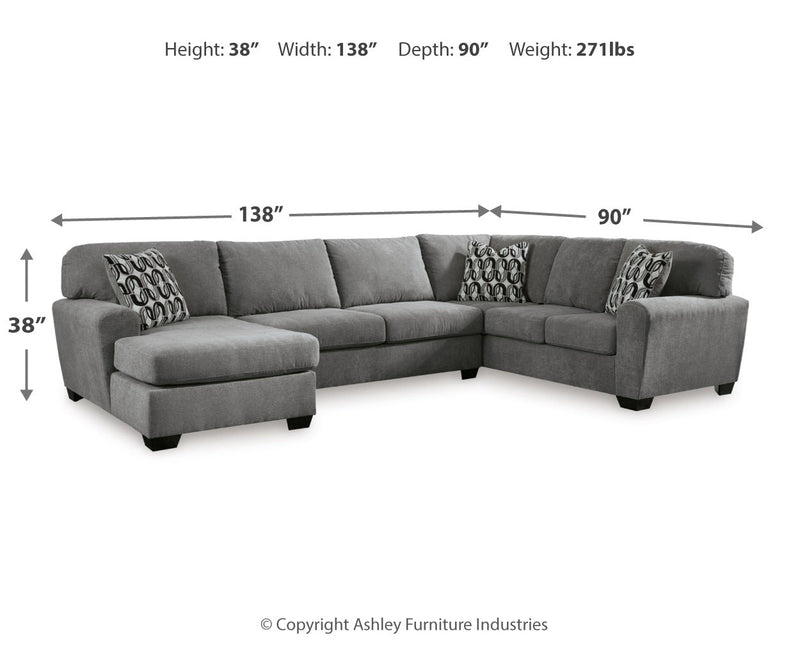 Birkdale Court 3-Piece Sectional with Chaise