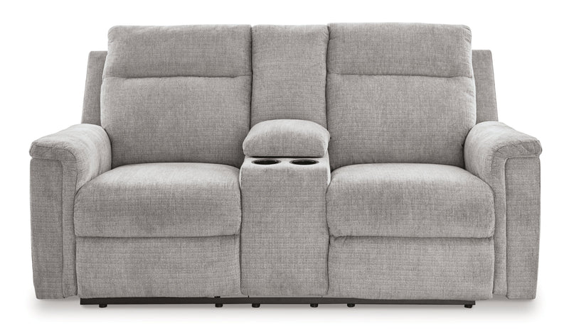 Barnsana DBL Reclining Power Loveseat w/Console