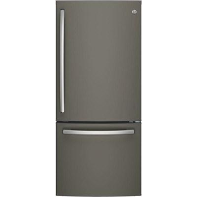 30-inch, 21 cu.ft. Freestanding Bottom Freezer Refrigerator with Interior Ice Maker (GDE21EYKFS)