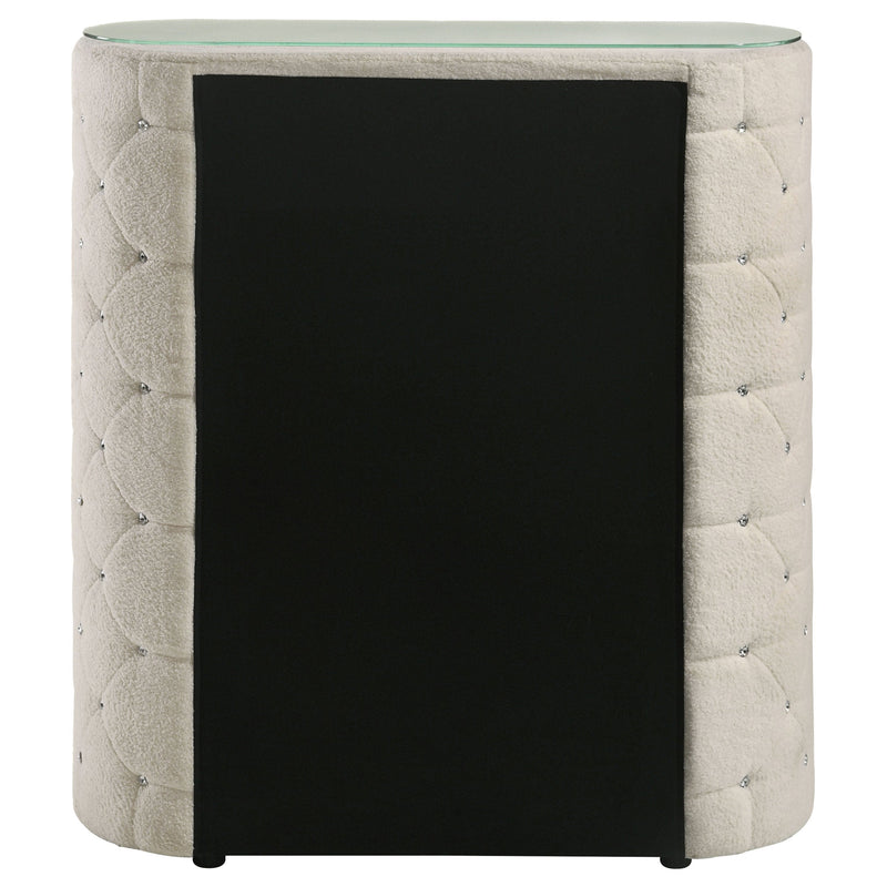 Sonya 5-drawer Upholstered Bedroom Chest of Drawers Ivory