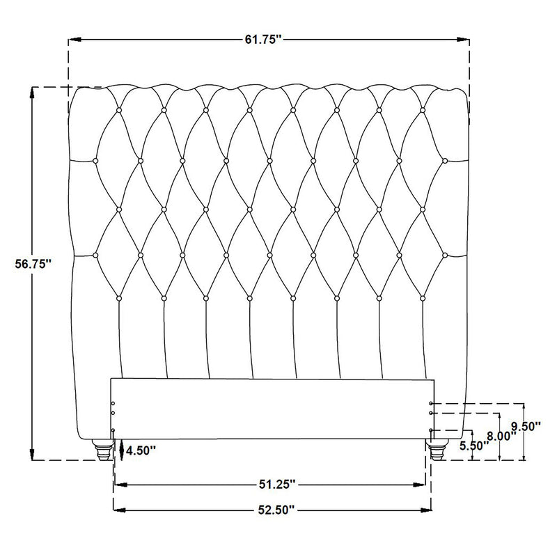Devon 57-inch Upholstered Headboard
