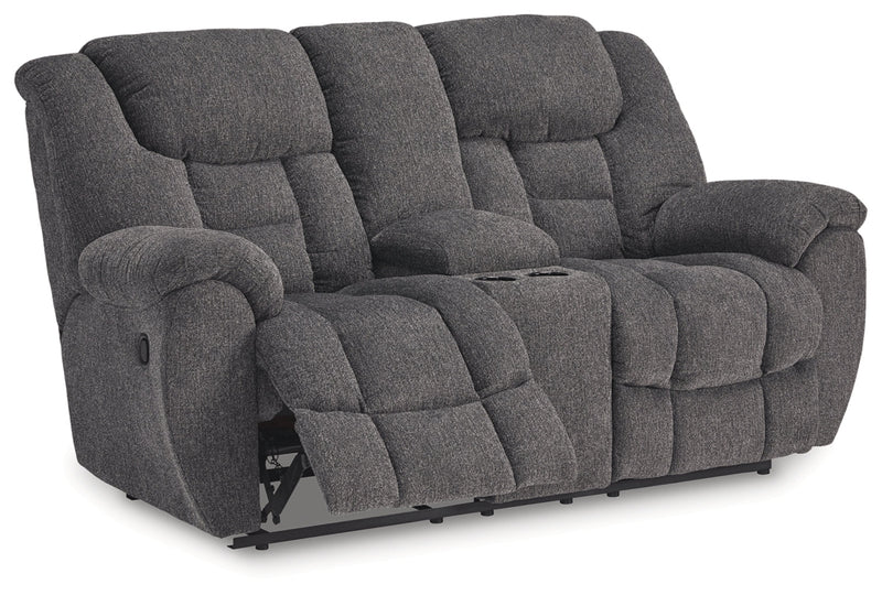 Foreside DBL Reclining Loveseat w/Console