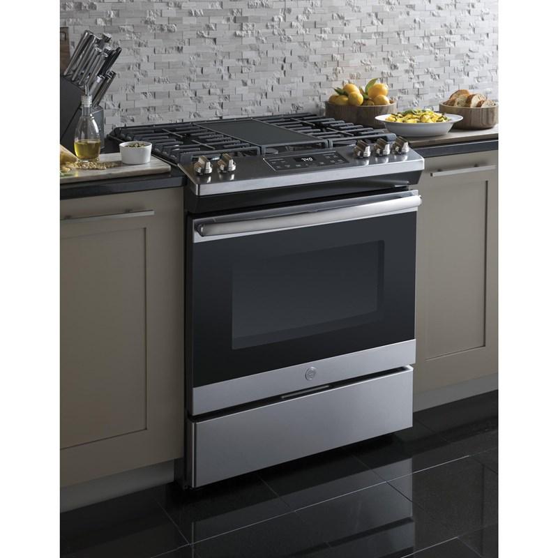 30-inch Slide-In Gas Range (JGSS66SELSS)