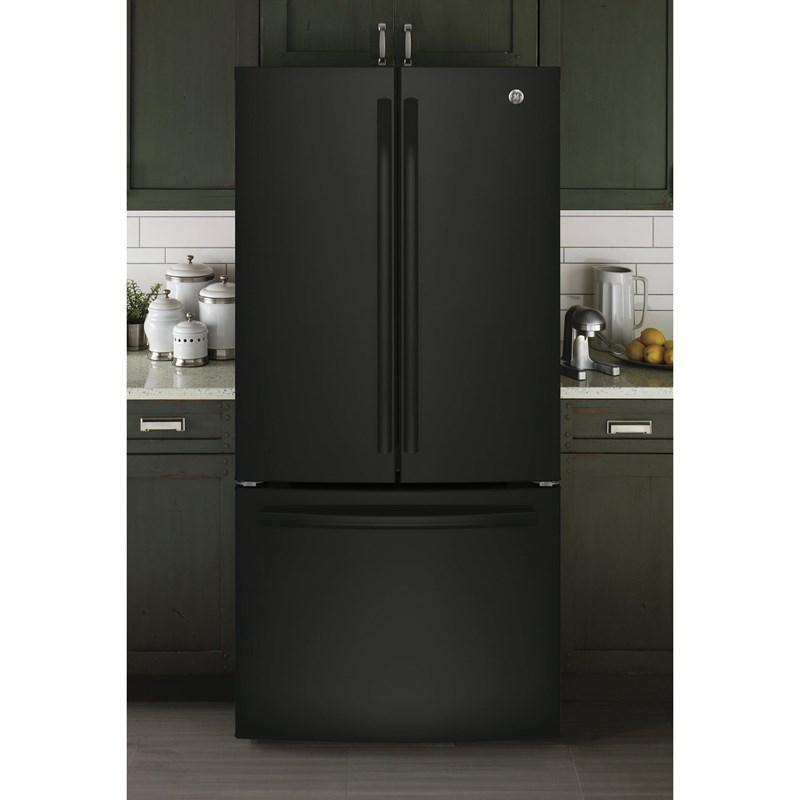 33-inch, 18.6 cu. ft. Counter-Depth French-Door Refrigerator (GWE19JGLBB)