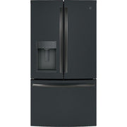 36-inch, 27.8 cu.ft. Freestanding French 3-Door Refrigerator with Ice and Water Dispensing System (GFE28GELDS)