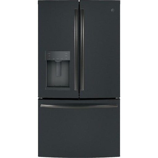 36-inch, 27.8 cu.ft. Freestanding French 3-Door Refrigerator with Ice and Water Dispensing System (GFE28GELDS)