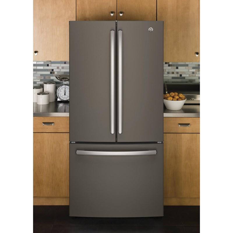 33-inch, 18.6 cu. ft. Counter-Depth French-Door Refrigerator (GWE19JMLES)