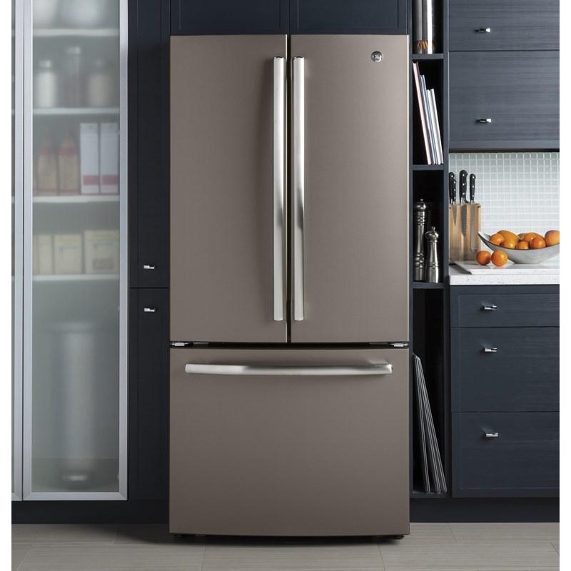 33-inch, 18.6 cu. ft. Counter-Depth French-Door Refrigerator (GWE19JMLES)