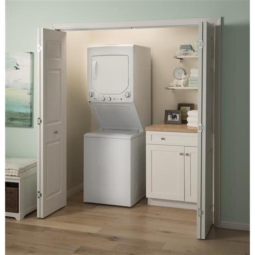 Stacked Washer/Dryer Electric Laundry Center (GUD24ESSMWW)