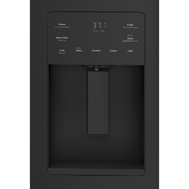 36-inch, 25.6 cu.ft. Freestanding French 3-Door Refrigerator with Multiflow Air System (GFE26JEMDS)