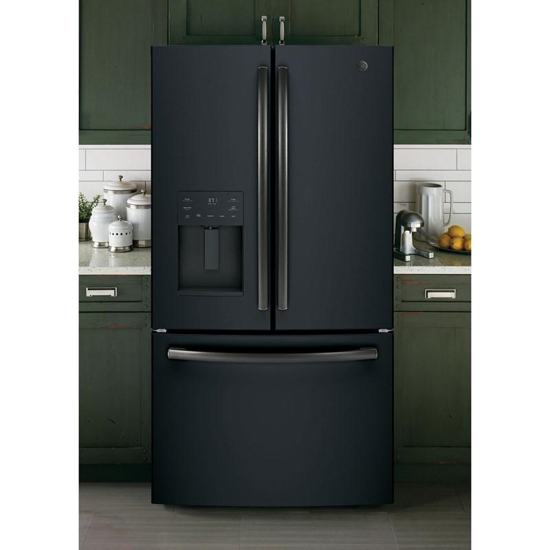 36-inch, 25.6 cu.ft. Freestanding French 3-Door Refrigerator with Multiflow Air System (GFE26JEMDS)