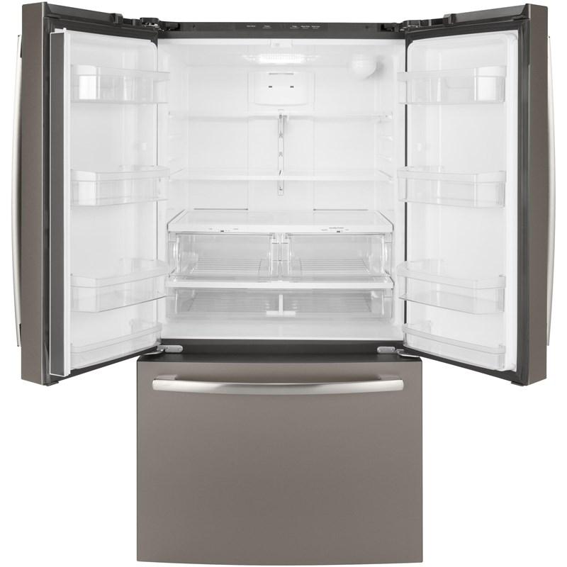 36-inch, 27 cu.ft. Freestanding French 3-Door Refrigerator with Internal Water Dispenser (GNE27JMMES)
