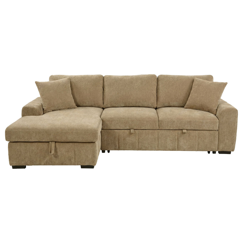 Pastrana Upholstered Sleeper Sectional Sofa RAF Chaise Grey