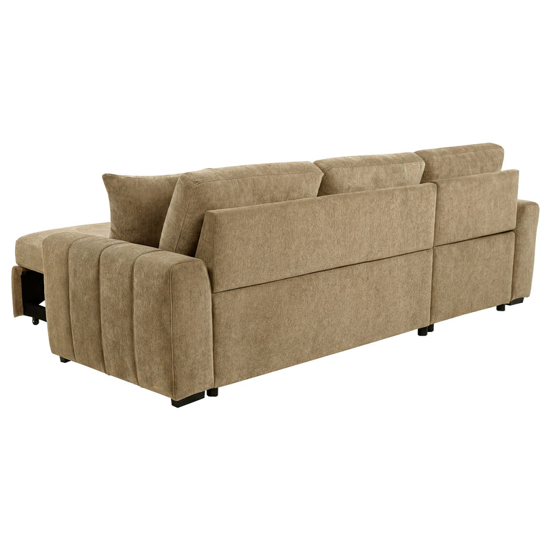Pastrana Upholstered Sleeper Sectional Sofa RAF Chaise Grey