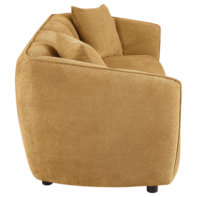 Aleisha Chenille Upholstered Sofa Mustard Yellow