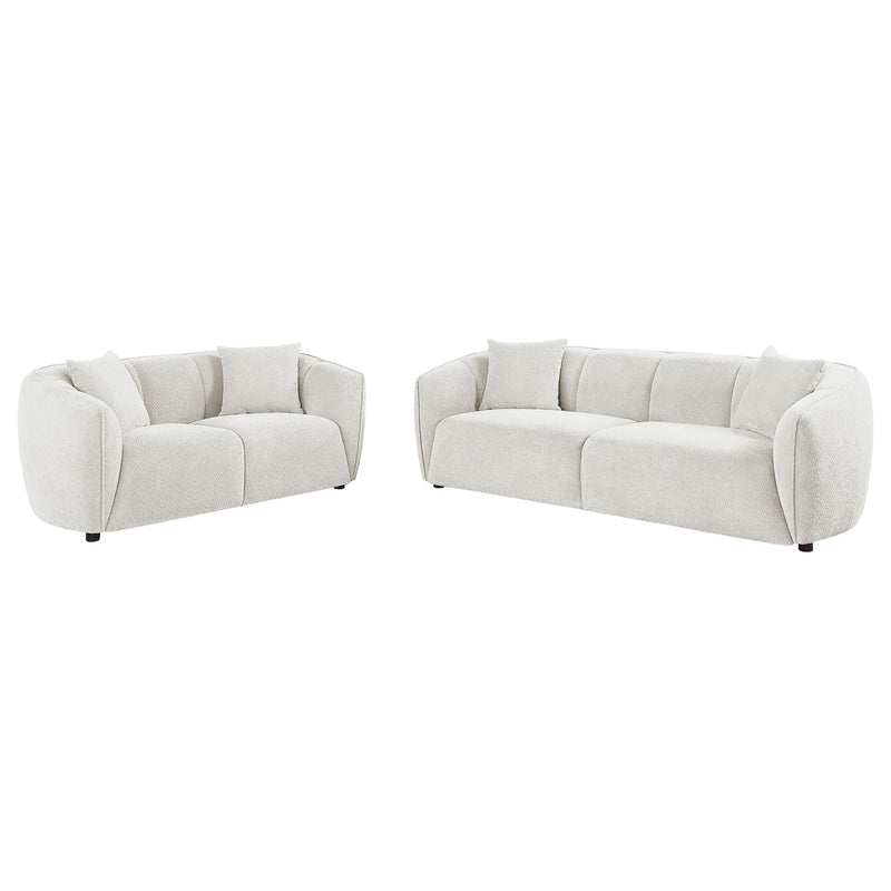 Aleisha 3-piece Chenille Upholstered Sofa Set Mustard Yellow