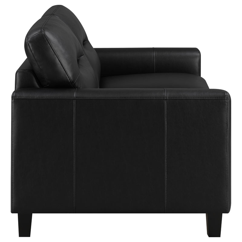 Scotland Faux Leather Upholstered Sofa Set