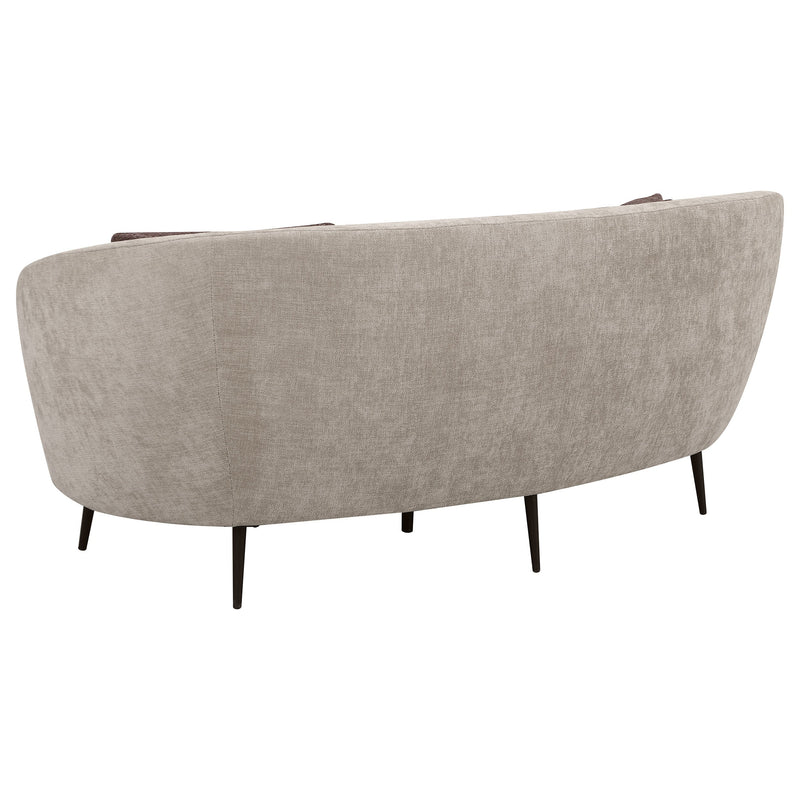 Ellorie Upholstered Curved Sofa Set Beige