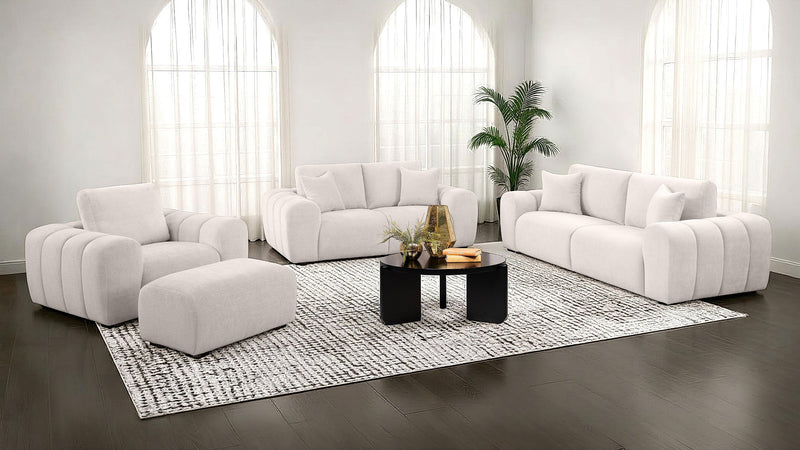 Burnett Chenille Upholstered Sofa Set