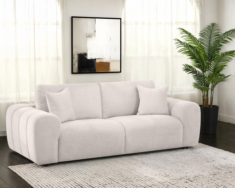 Burnett Chenille Upholstered Wide Arm Sofa