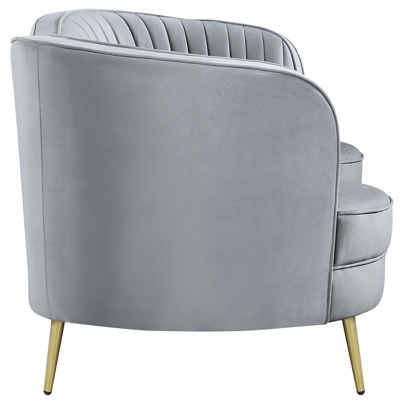 Sophia Upholstered Channel Tufted Sofa Set