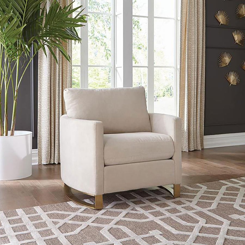 Corliss Upholstered Curved Track Arm Chair