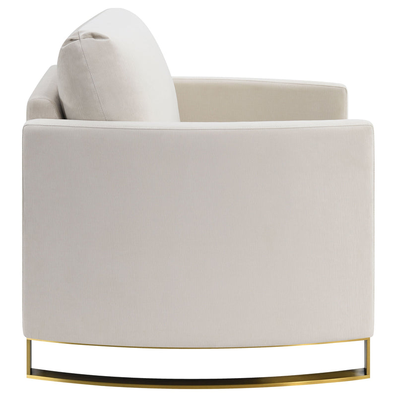 Corliss Upholstered Curved Track Arm Chair