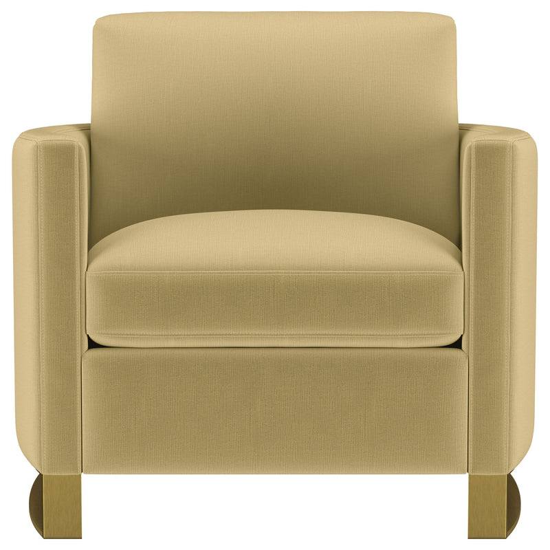 Corliss Upholstered Curved Track Arm Chair