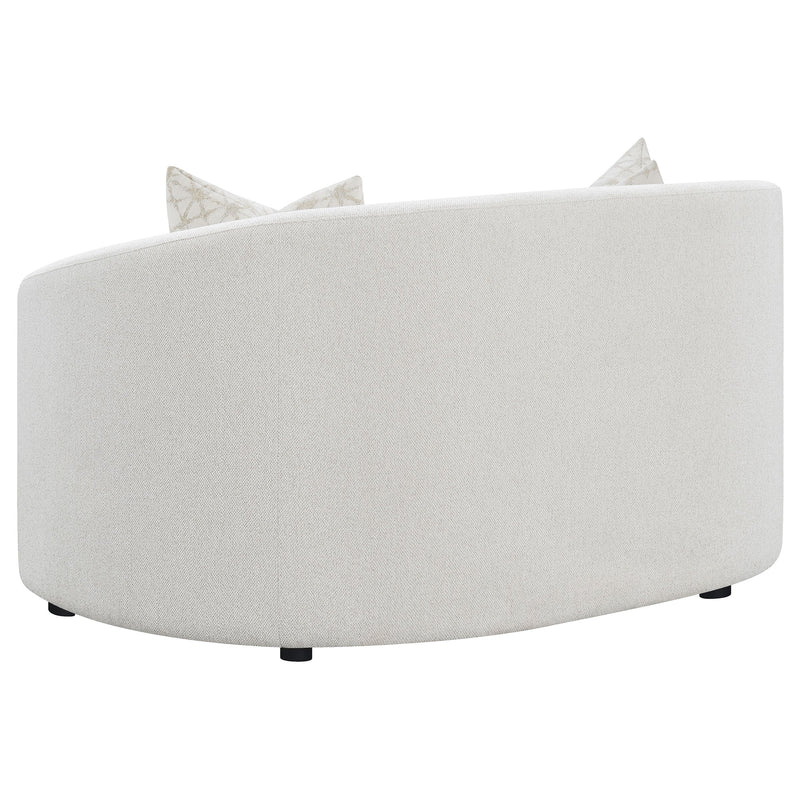 Rainn Boucle Upholstered Sloped Arm Sofa Set Latte