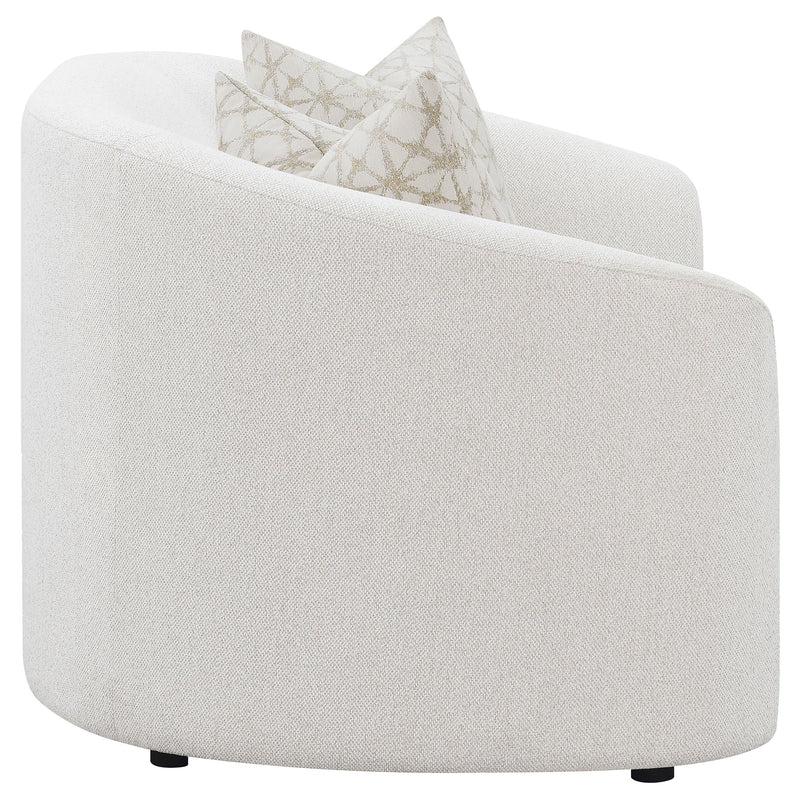 Rainn Boucle Upholstered Sloped Arm Sofa Set Latte