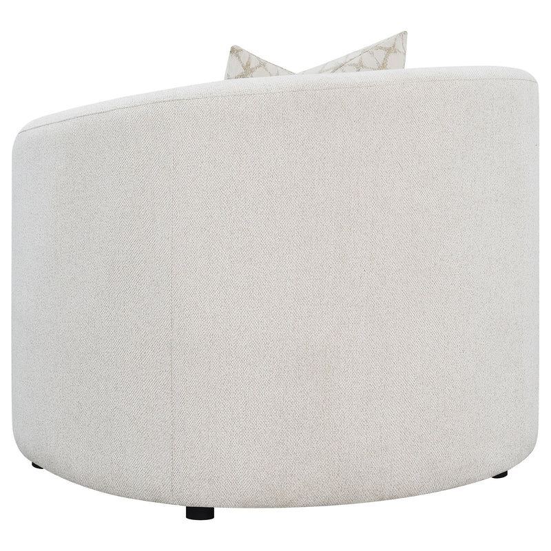Rainn Boucle Upholstered Sloped Arm Sofa Set Latte