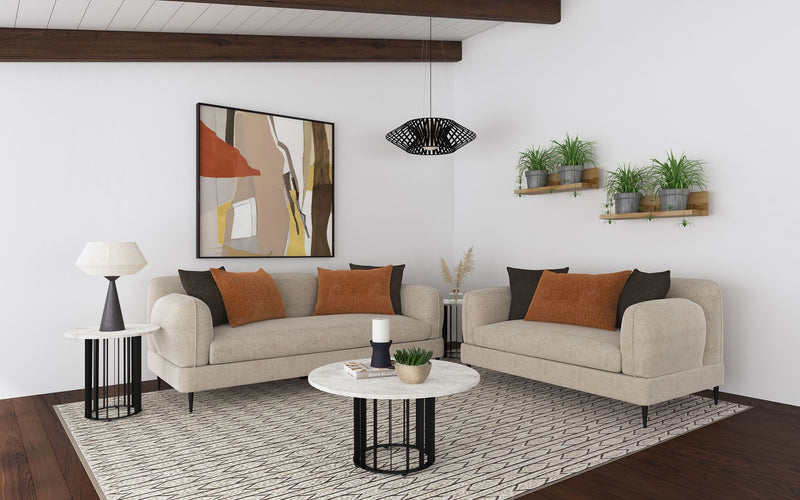 Jade Chenille Upholstered Sofa Set